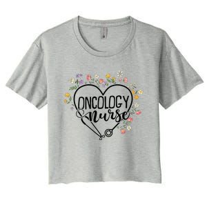 Oncology Crew Oncology Nurse Gift Women's Crop Top Tee