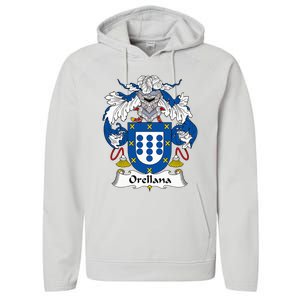 Orellana Coat Of Arms Family Crest Performance Fleece Hoodie