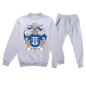 Orellana Coat Of Arms Family Crest Premium Crewneck Sweatsuit Set