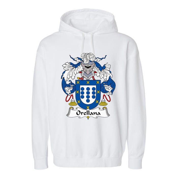 Orellana Coat Of Arms Family Crest Garment-Dyed Fleece Hoodie