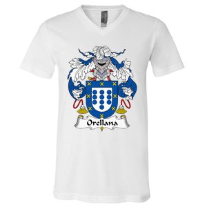 Orellana Coat Of Arms Family Crest V-Neck T-Shirt