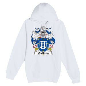 Orellana Coat Of Arms Family Crest Premium Pullover Hoodie