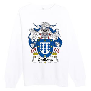 Orellana Coat Of Arms Family Crest Premium Crewneck Sweatshirt