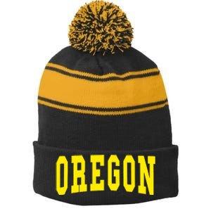 Oregon Classic Stripe Pom Pom Beanie