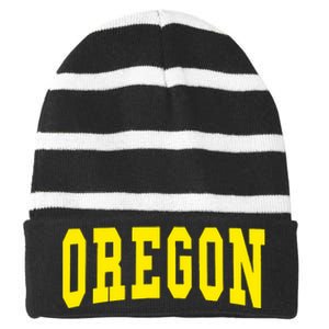 Oregon Classic Striped Beanie with Solid Band