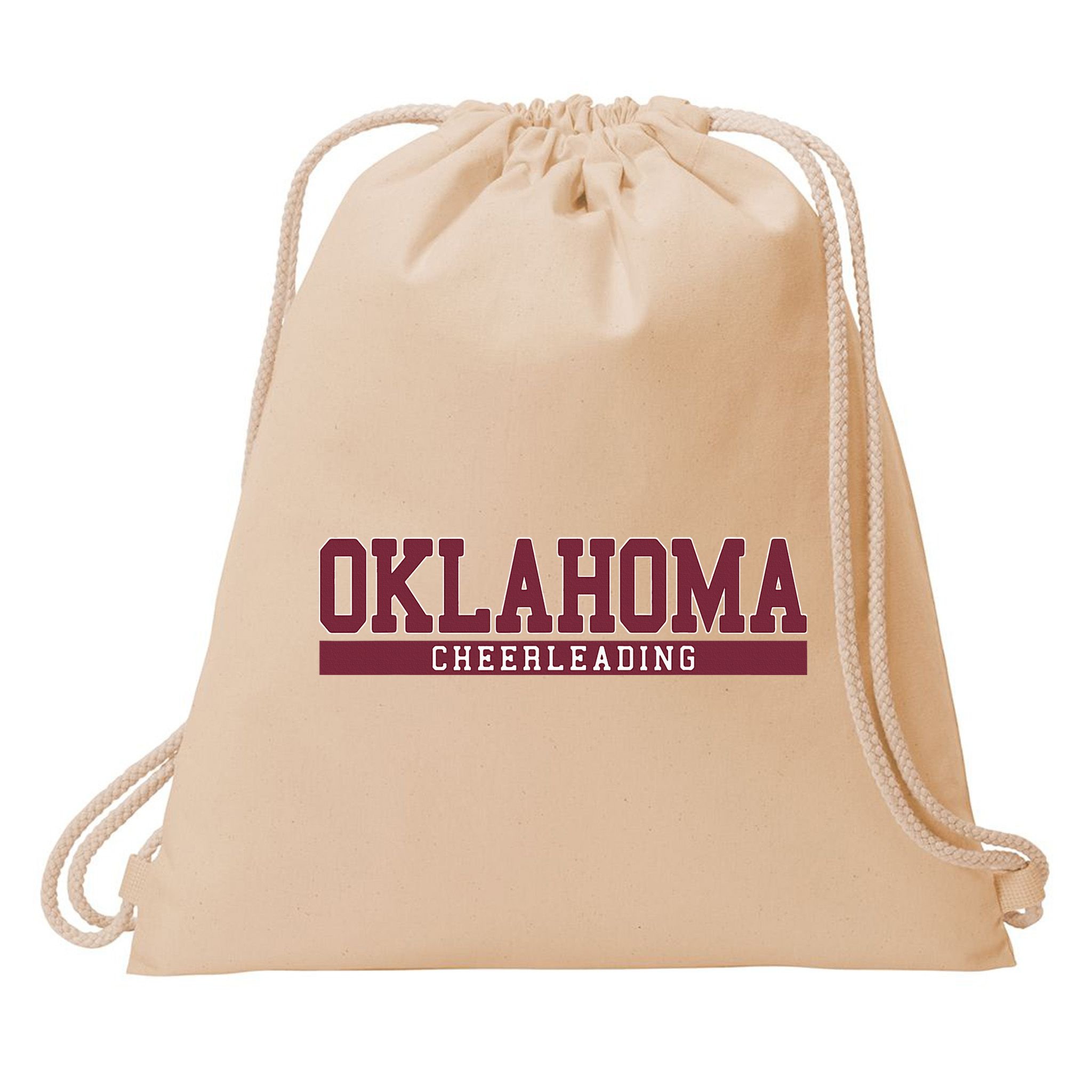 Oklahoma Cheerleading Drawstring Bag