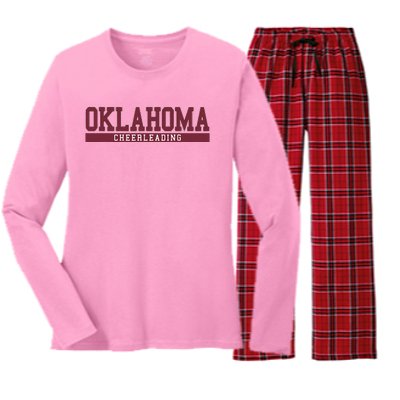 Oklahoma Cheerleading Women's Long Sleeve Flannel Pajama Set 