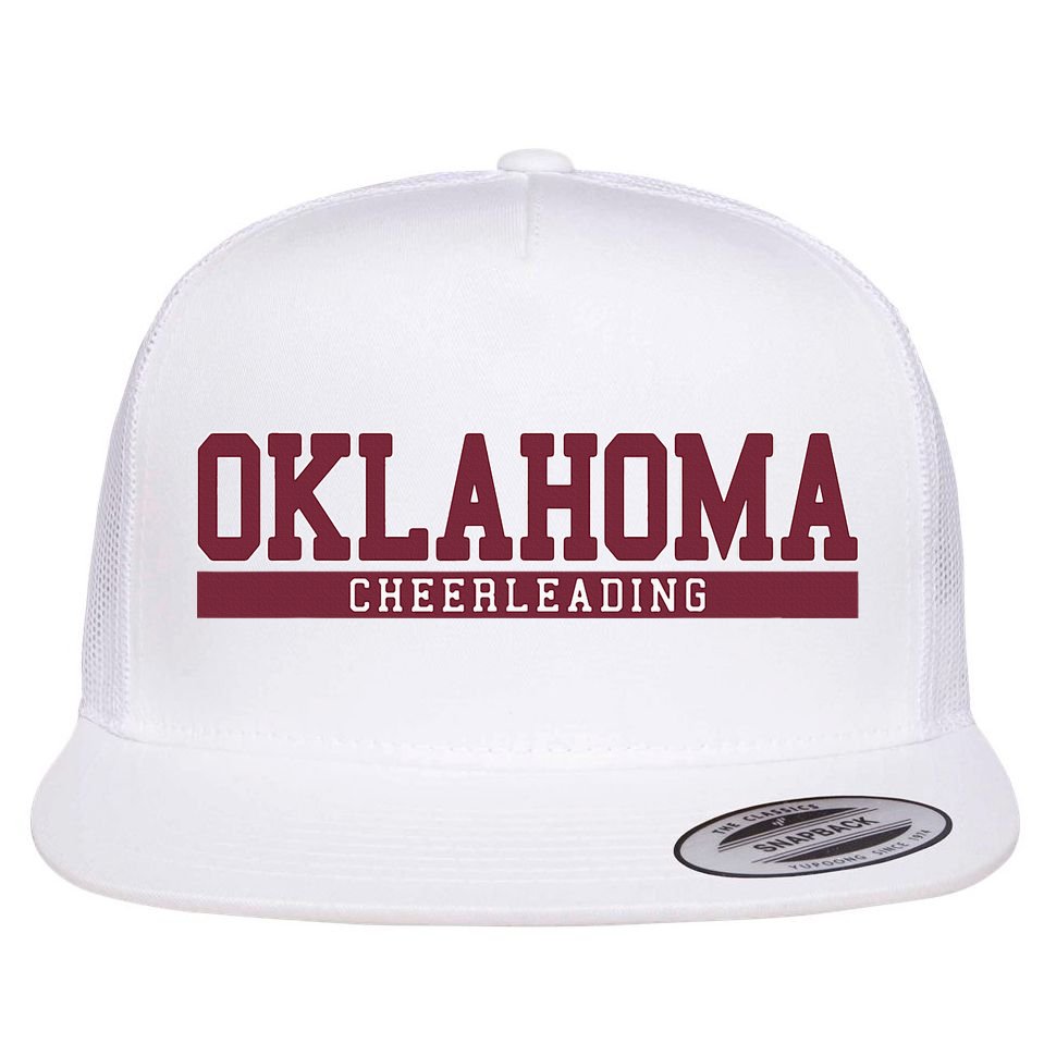 Oklahoma Cheerleading Flat Bill Trucker Hat
