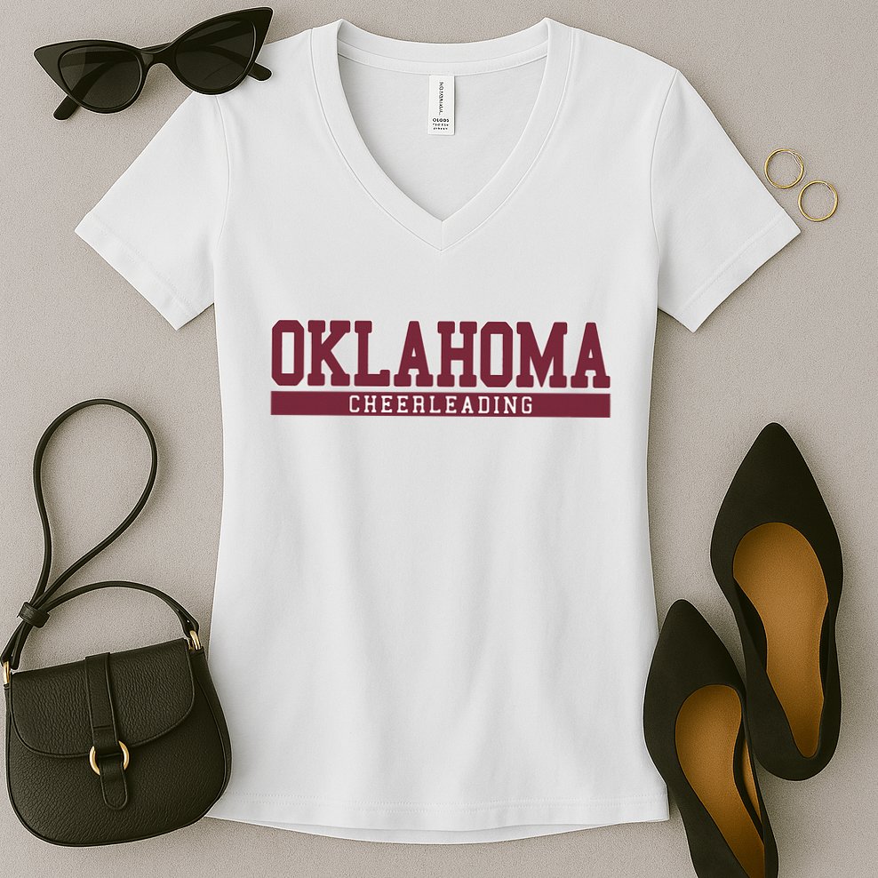 Oklahoma Cheerleading Women's V-Neck T-Shirt