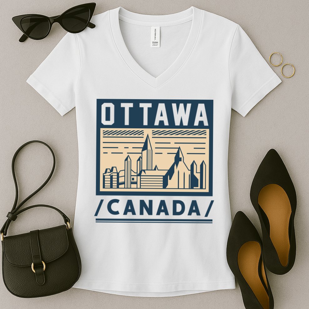 Ottawa Canada Women's V-Neck T-Shirt