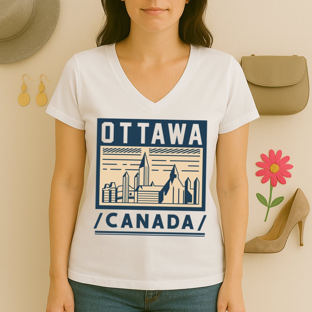 Ottawa Canada Women's V-Neck T-Shirt