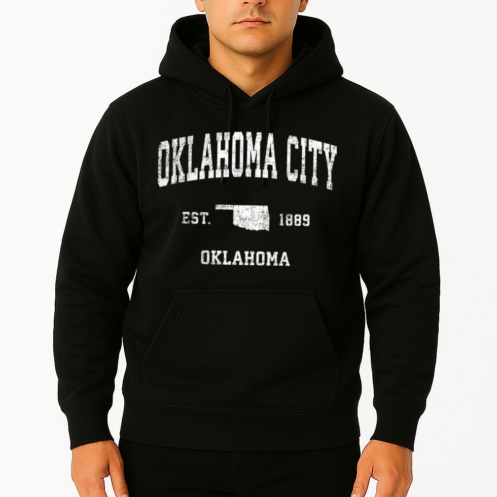 Oklahoma City Oklahoma Ok Vintage Sports Hoodie