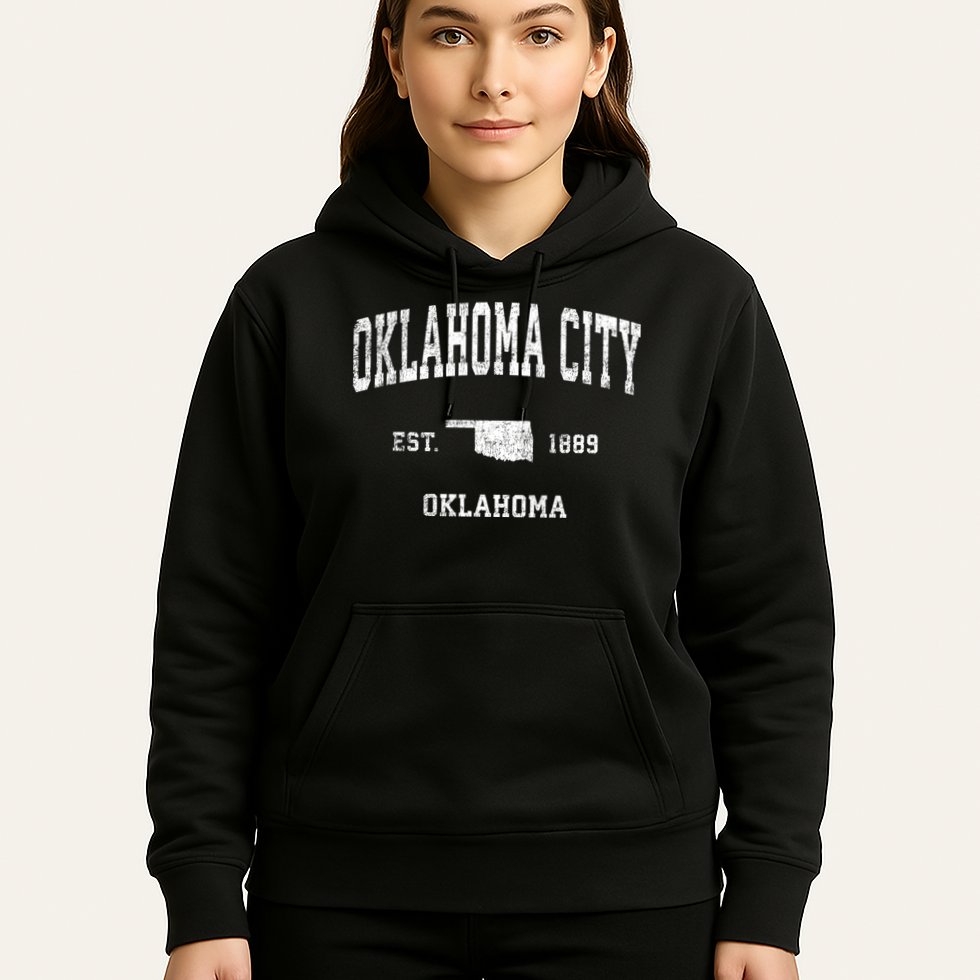 Oklahoma City Oklahoma Ok Vintage Sports Hoodie