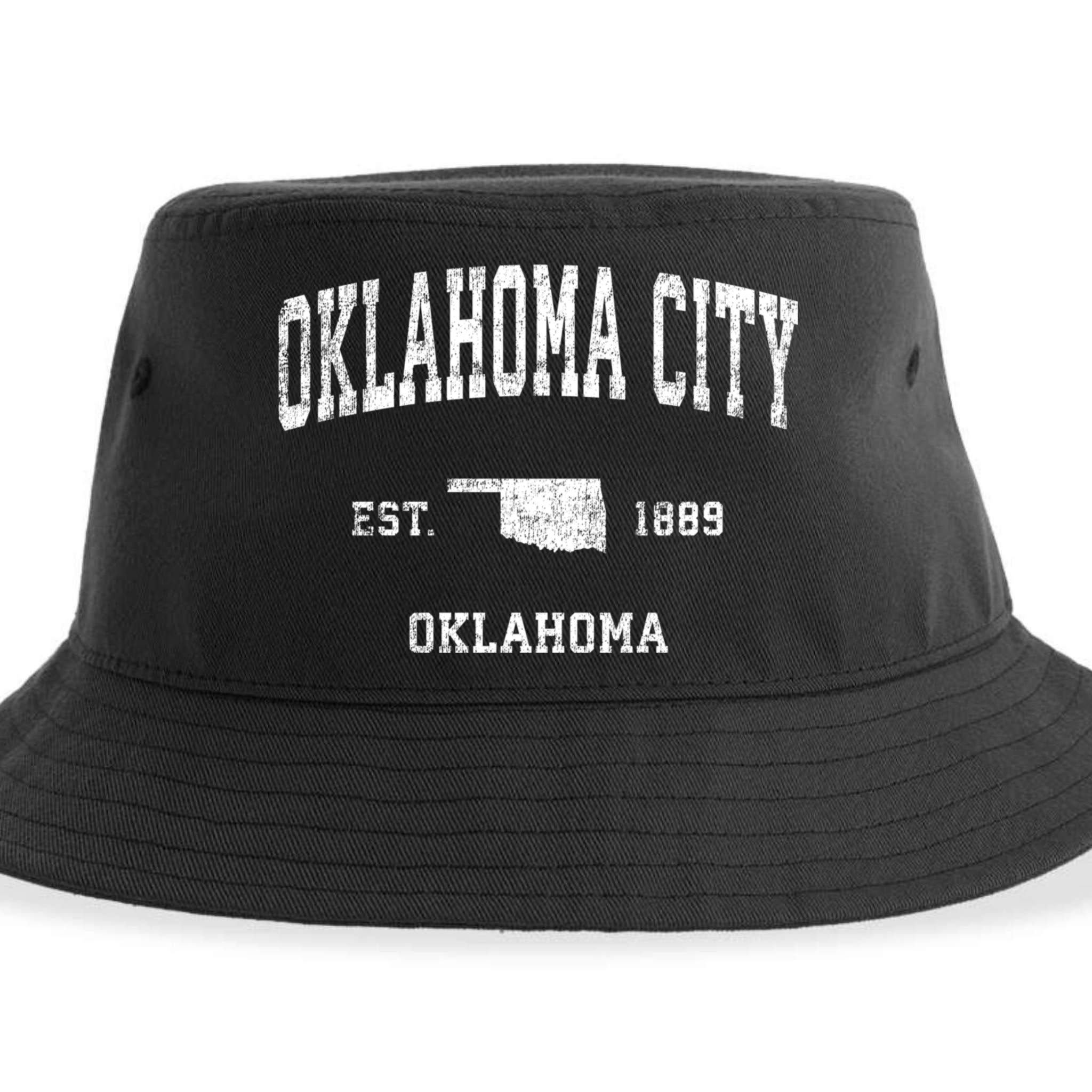 Oklahoma City Oklahoma Ok Vintage Sports Sustainable Bucket Hat