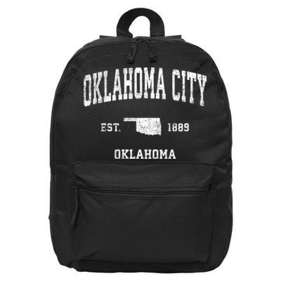 Oklahoma City Oklahoma Ok Vintage Sports 16 in Basic Backpack