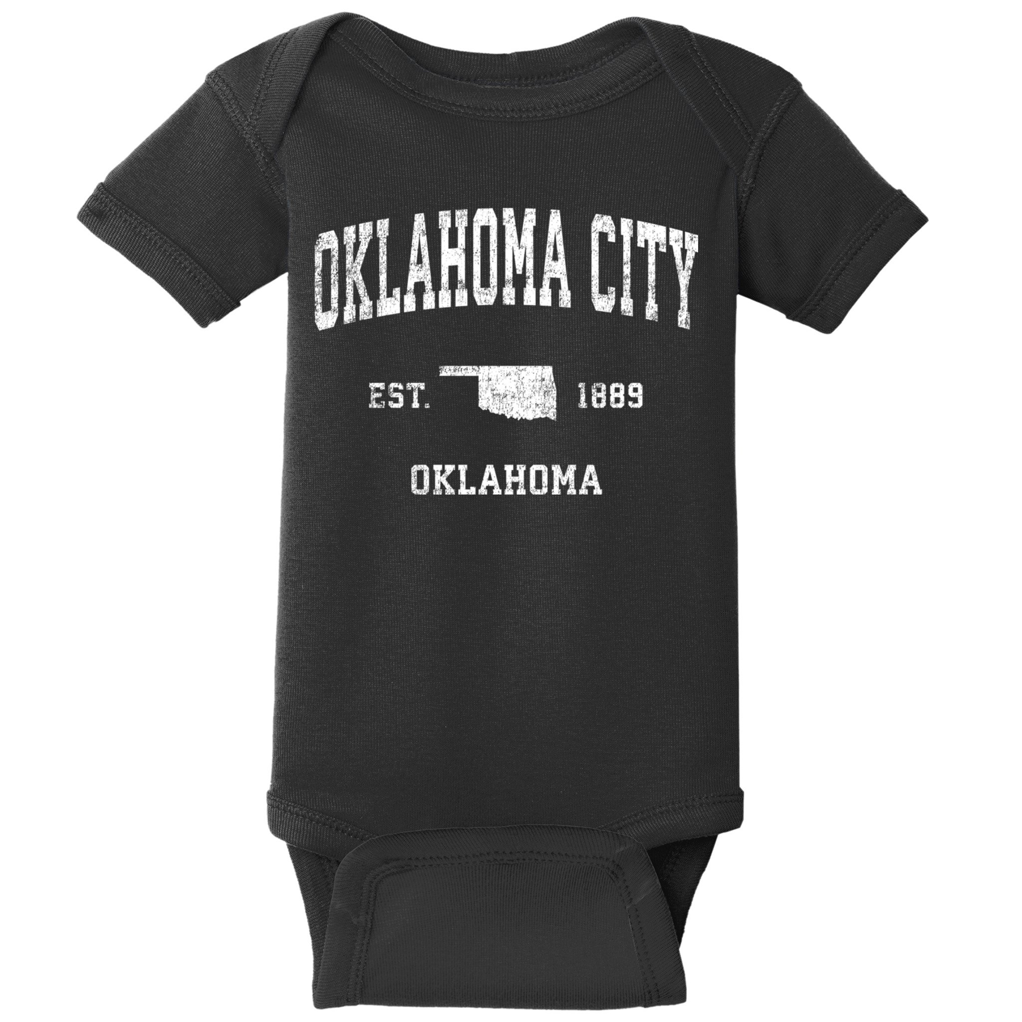 Oklahoma City Oklahoma Ok Vintage Sports Baby Bodysuit