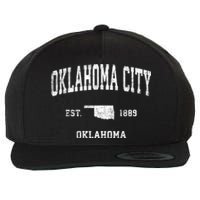 Oklahoma City Oklahoma Ok Vintage Sports Wool Snapback Cap