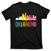 Oklahoma City Ok Retro Watercolor Skyline Art Souvenir Gift T-Shirt