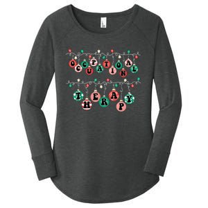 Ot Christmas Occupational Therapy Therapist Ot Merry Xmas Women's Perfect Tri Tunic Long Sleeve Shirt