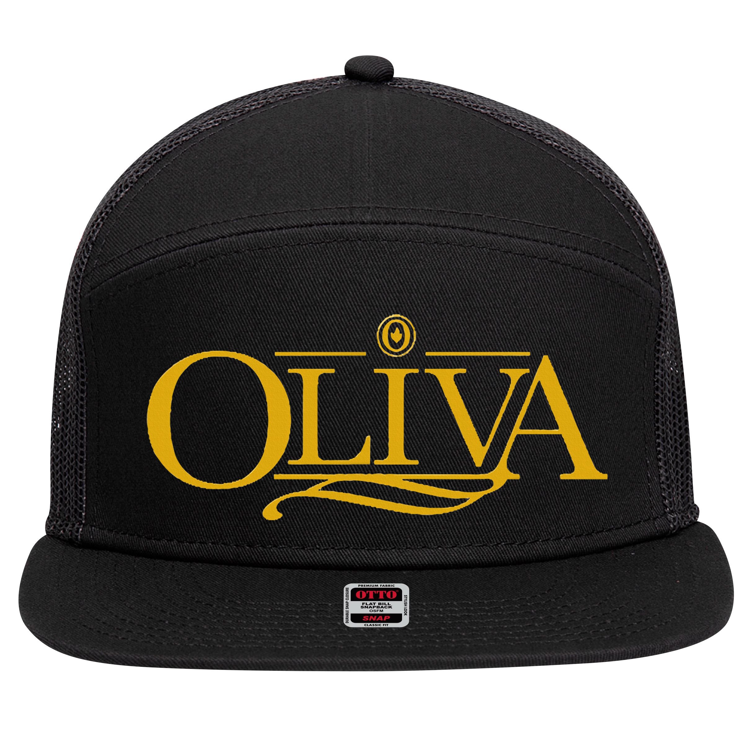 Oliva Cigar 7 Panel Mesh Trucker Snapback Hat