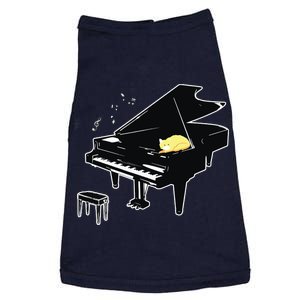 Orange Cat Playing Piano Music Lover Funny Doggie Tank