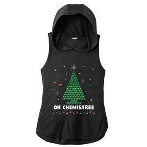 Oh Chemistree Periodic Table Chemistry Christmas Tree Ladies PosiCharge Tri-Blend Wicking Draft Hoodie Tank