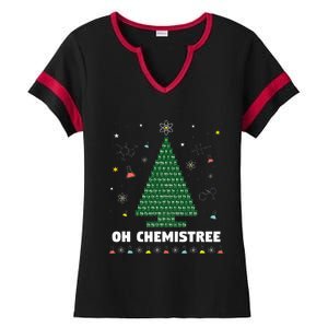 Oh Chemistree Periodic Table Chemistry Christmas Tree Ladies Halftime Notch Neck Tee