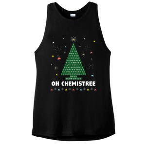 Oh Chemistree Periodic Table Chemistry Christmas Tree Ladies PosiCharge Tri-Blend Wicking Tank