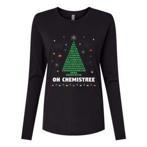 Oh Chemistree Periodic Table Chemistry Christmas Tree Womens Cotton Relaxed Long Sleeve T-Shirt