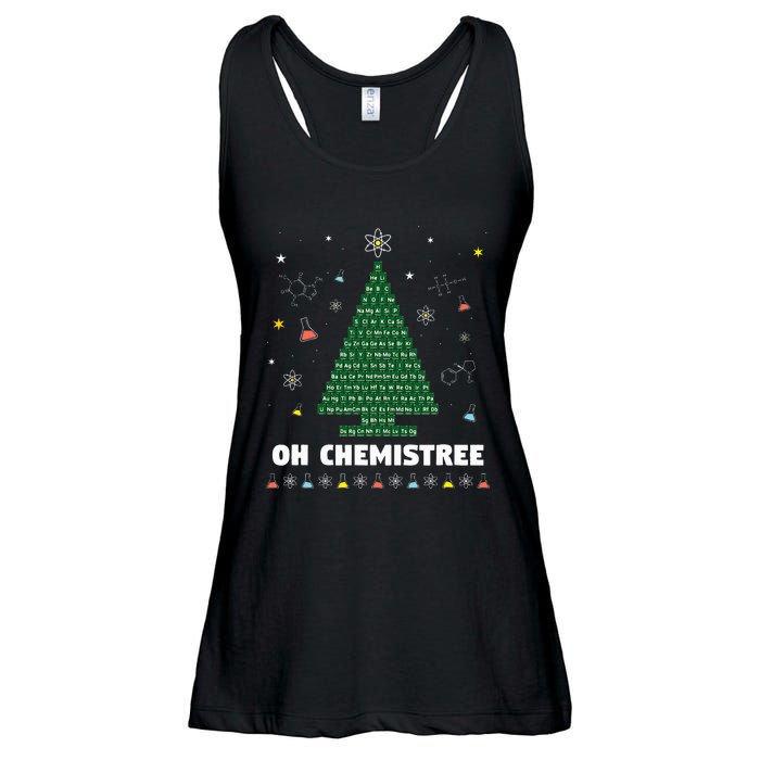 Oh Chemistree Periodic Table Chemistry Christmas Tree Ladies Essential Flowy Tank