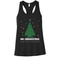 Oh Chemistree Periodic Table Chemistry Christmas Tree Women's Racerback Tank