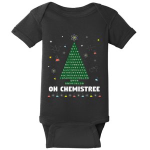 Oh Chemistree Periodic Table Chemistry Christmas Tree Baby Bodysuit