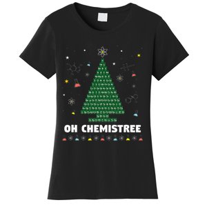 Oh Chemistree Periodic Table Chemistry Christmas Tree Women's T-Shirt