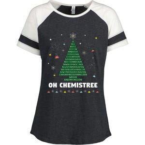 Oh Chemistree Periodic Table Chemistry Christmas Tree Enza Ladies Jersey Colorblock Tee