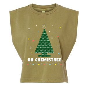 Oh Chemistree Periodic Table Chemistry Christmas Tree Garment-Dyed Women's Muscle Tee