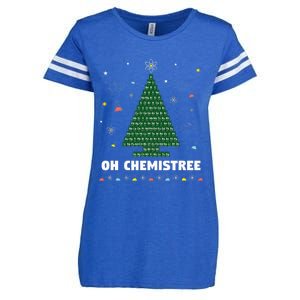 Oh Chemistree Periodic Table Chemistry Christmas Tree Enza Ladies Jersey Football T-Shirt