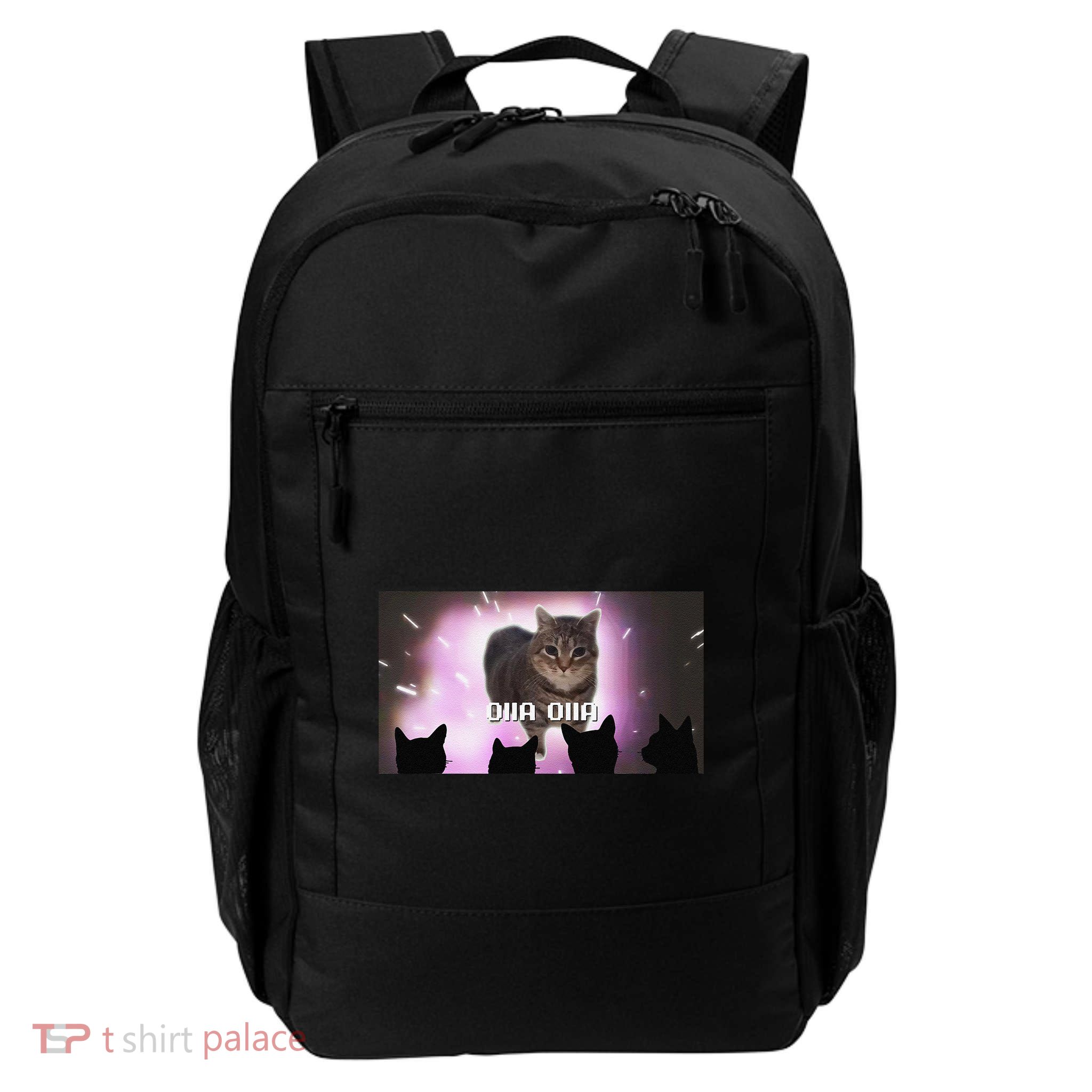Oiiaoiia Cat Psytrance Spinning Cat Meme Funny Trendy Daily Commute Backpack