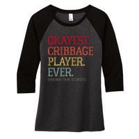 Okayest Cribbage Player Ever Prepare To Be Skunked Women's Tri-Blend 3/4-Sleeve Raglan Shirt