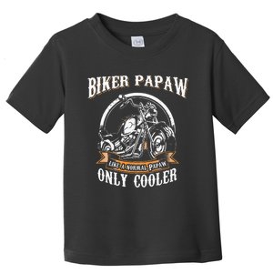 Only Cool Papaw Rides Motorcycles Rider Gift Toddler T-Shirt