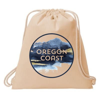 Oregon Coast Pacific Nw Vacation Souvenir Watercolor Design Drawstring Bag