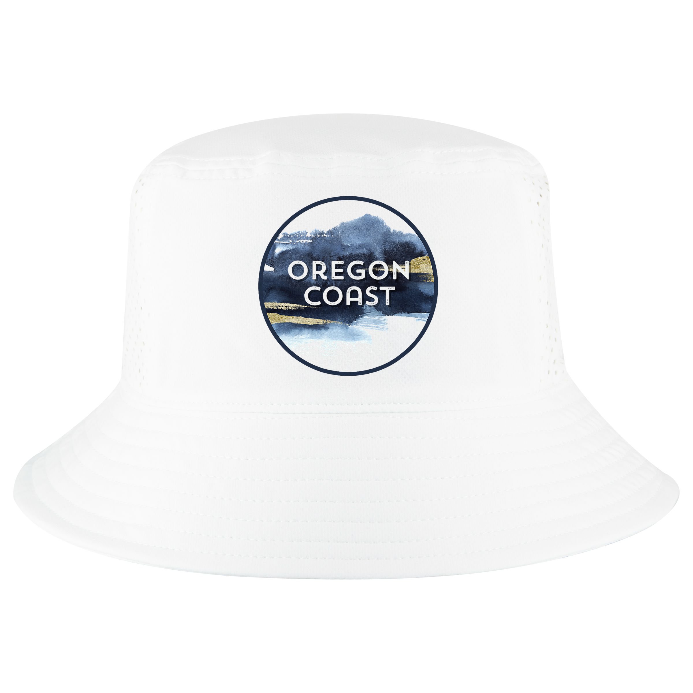 Oregon Coast Pacific Nw Vacation Souvenir Watercolor Design Cool Comfort Performance Bucket Hat