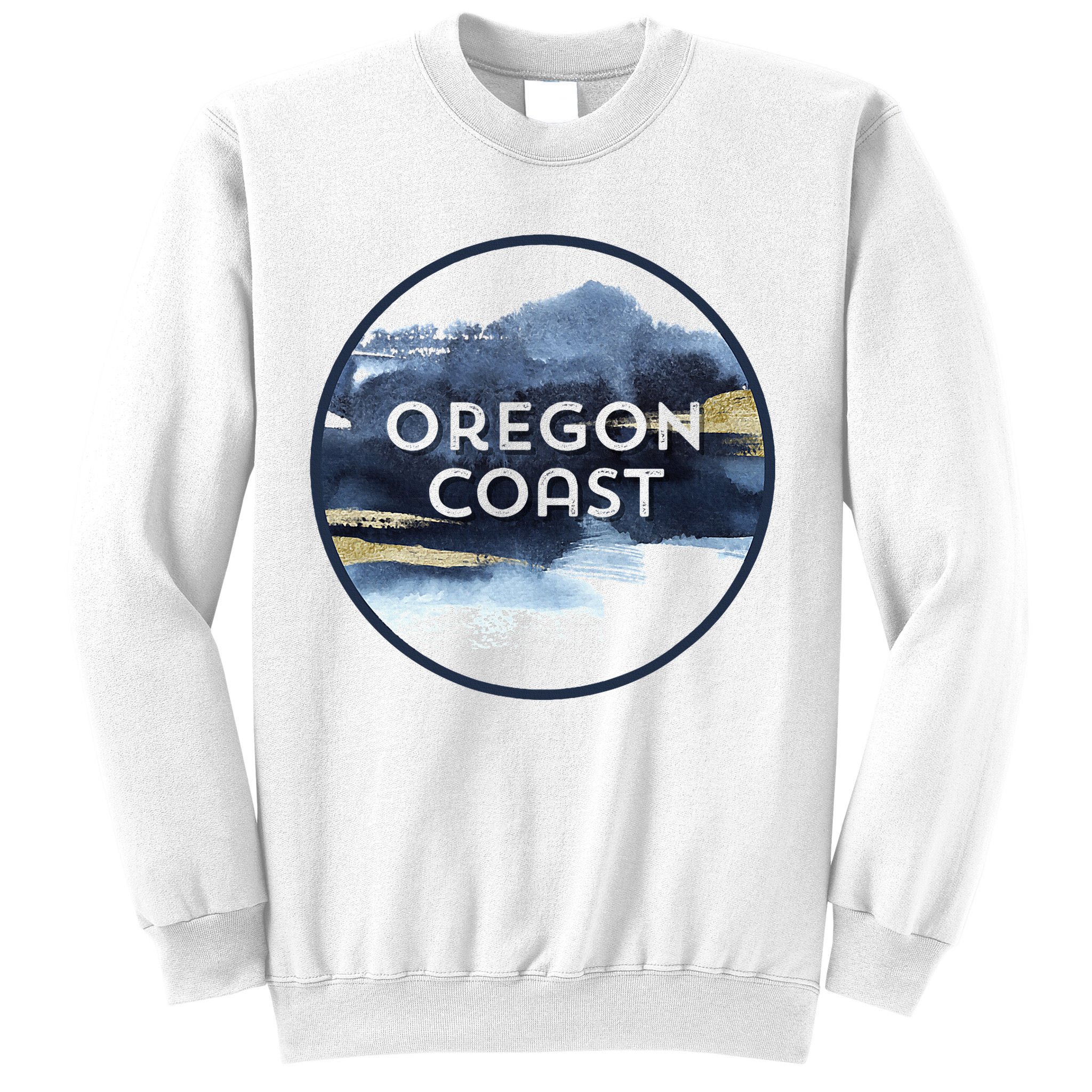 Oregon Coast Pacific Nw Vacation Souvenir Watercolor Design Sweatshirt