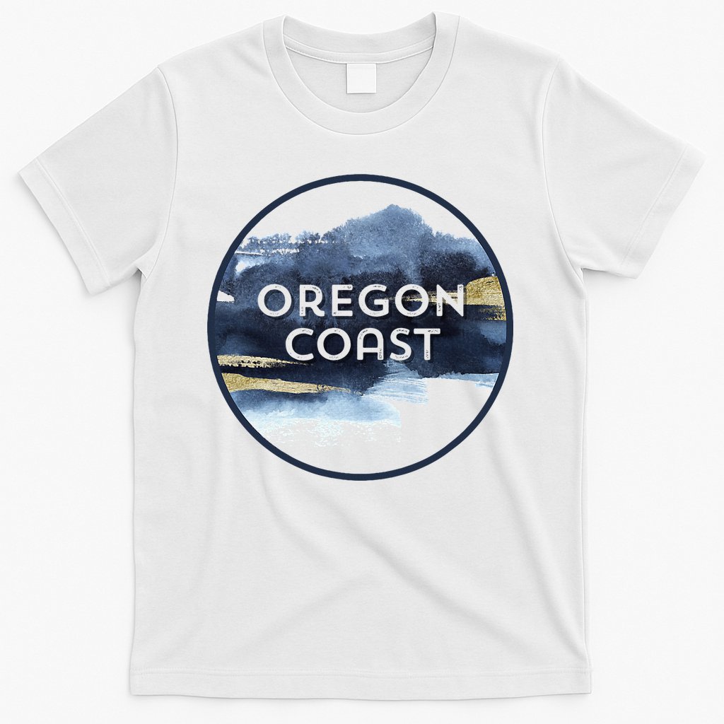 Oregon Coast Pacific Nw Vacation Souvenir Watercolor Design T-Shirt