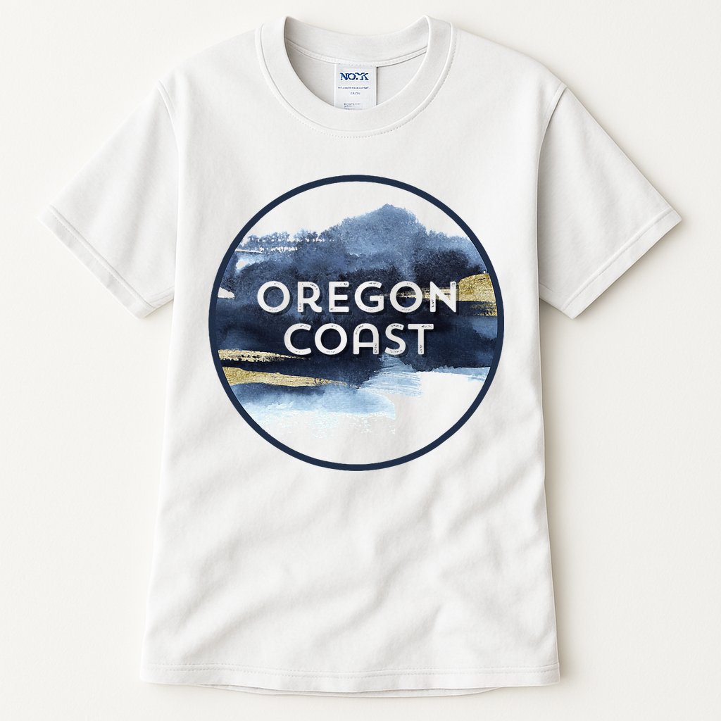 Oregon Coast Pacific Nw Vacation Souvenir Watercolor Design Tall T-Shirt