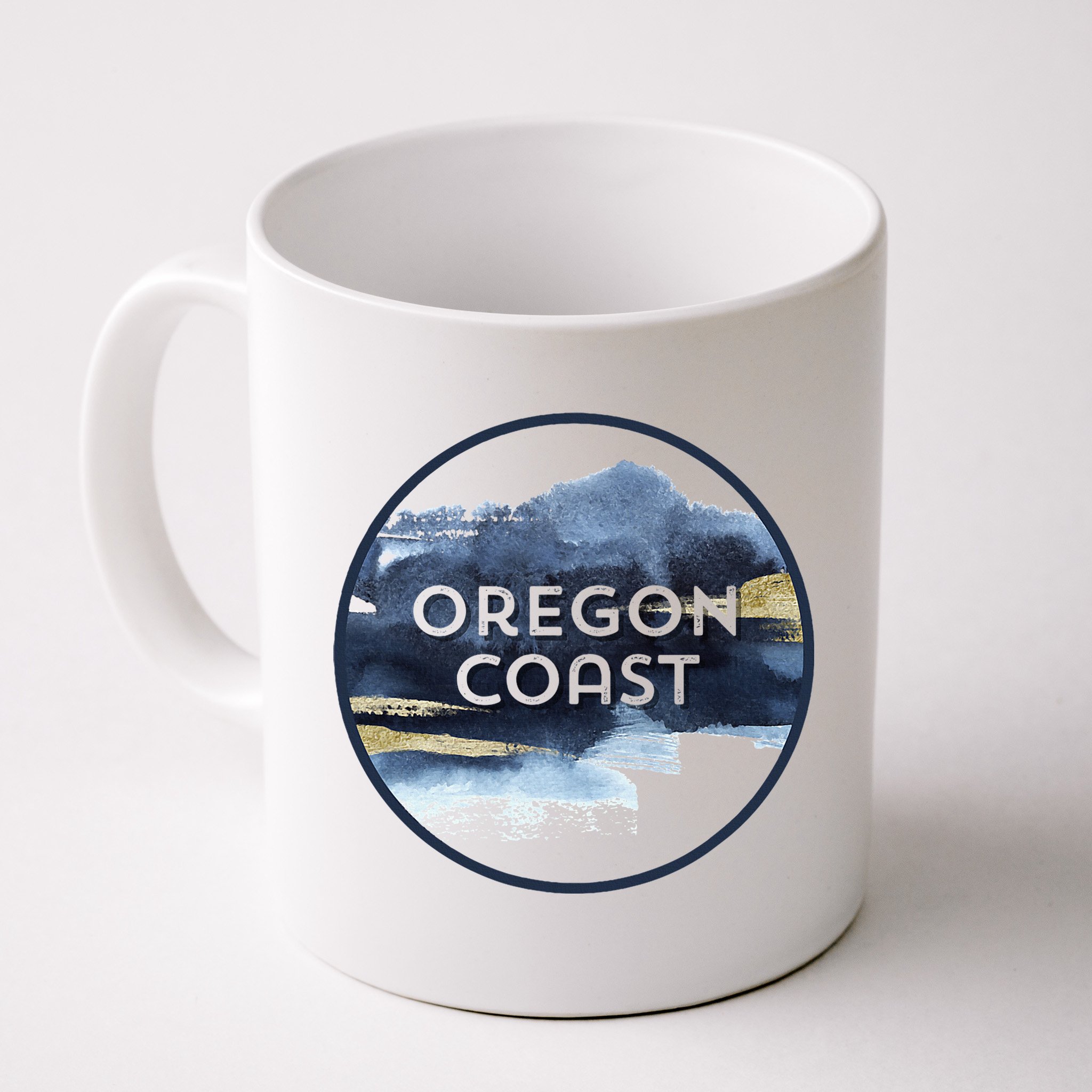Oregon Coast Pacific Nw Vacation Souvenir Watercolor Design Mug