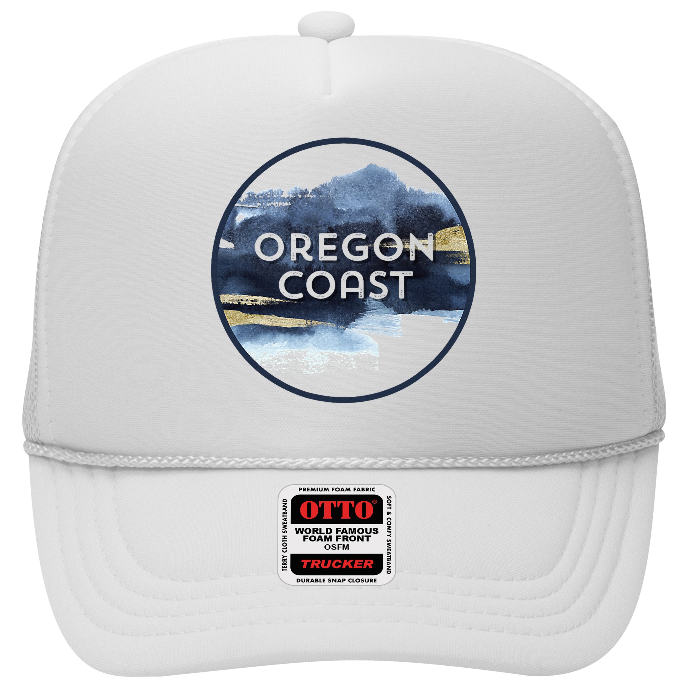 Oregon Coast Pacific Nw Vacation Souvenir Watercolor Design Hat