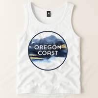 Oregon Coast Pacific Nw Vacation Souvenir Watercolor Design Tank Top