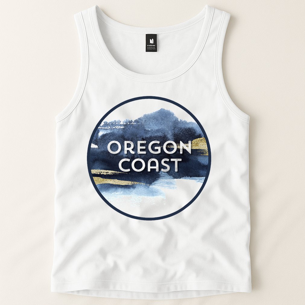 Oregon Coast Pacific Nw Vacation Souvenir Watercolor Design Tank Top