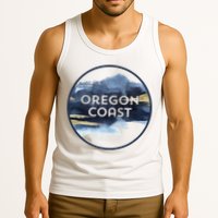 Oregon Coast Pacific Nw Vacation Souvenir Watercolor Design Tank Top