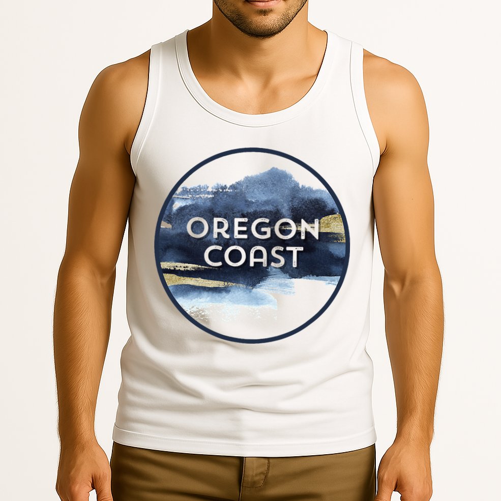 Oregon Coast Pacific Nw Vacation Souvenir Watercolor Design Tank Top